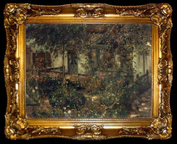 framed  Lovis Corinth Blooming Rustic Garden, ta009-2